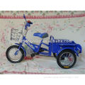 Kids Big Three Wheels Tricycle Blue Color Air Tyre With Basket